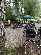 Hotels kiosk located on cycling path